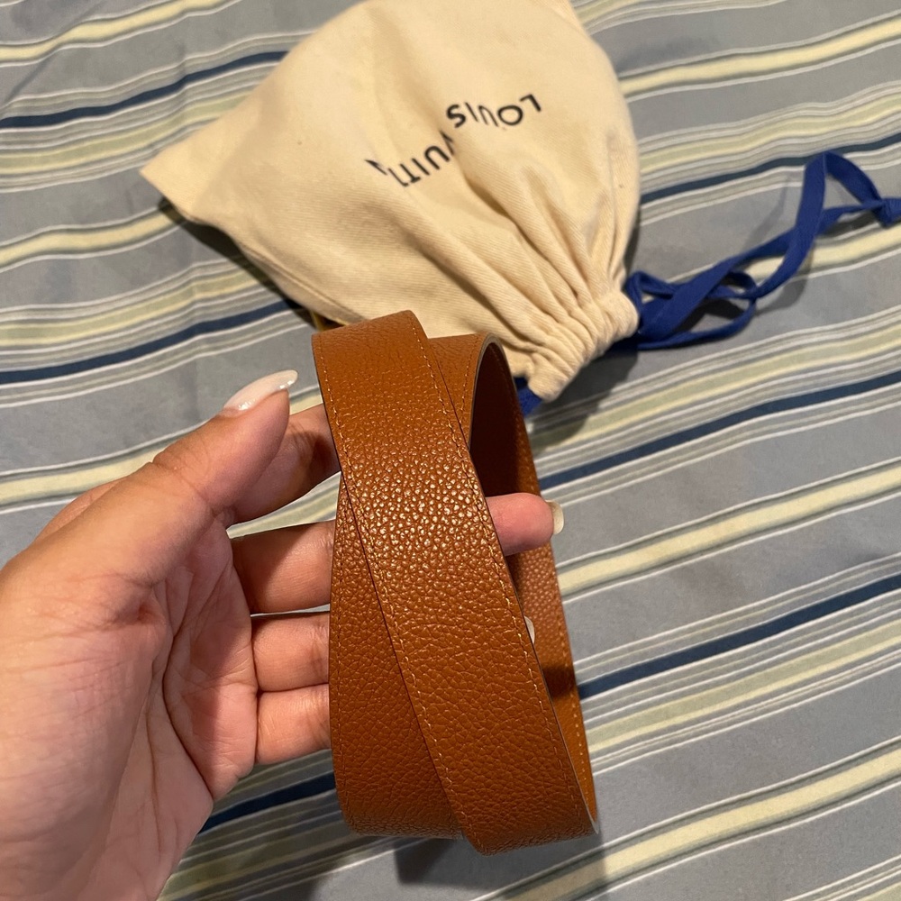 Louis Vuitton Calfskin Leather Caramel Brown Strap